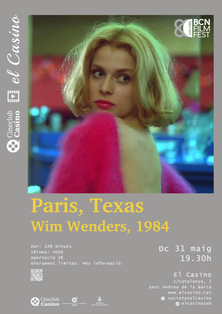 Cineclub ‘Paris, Texas’ (Wim Wenders, 1984)